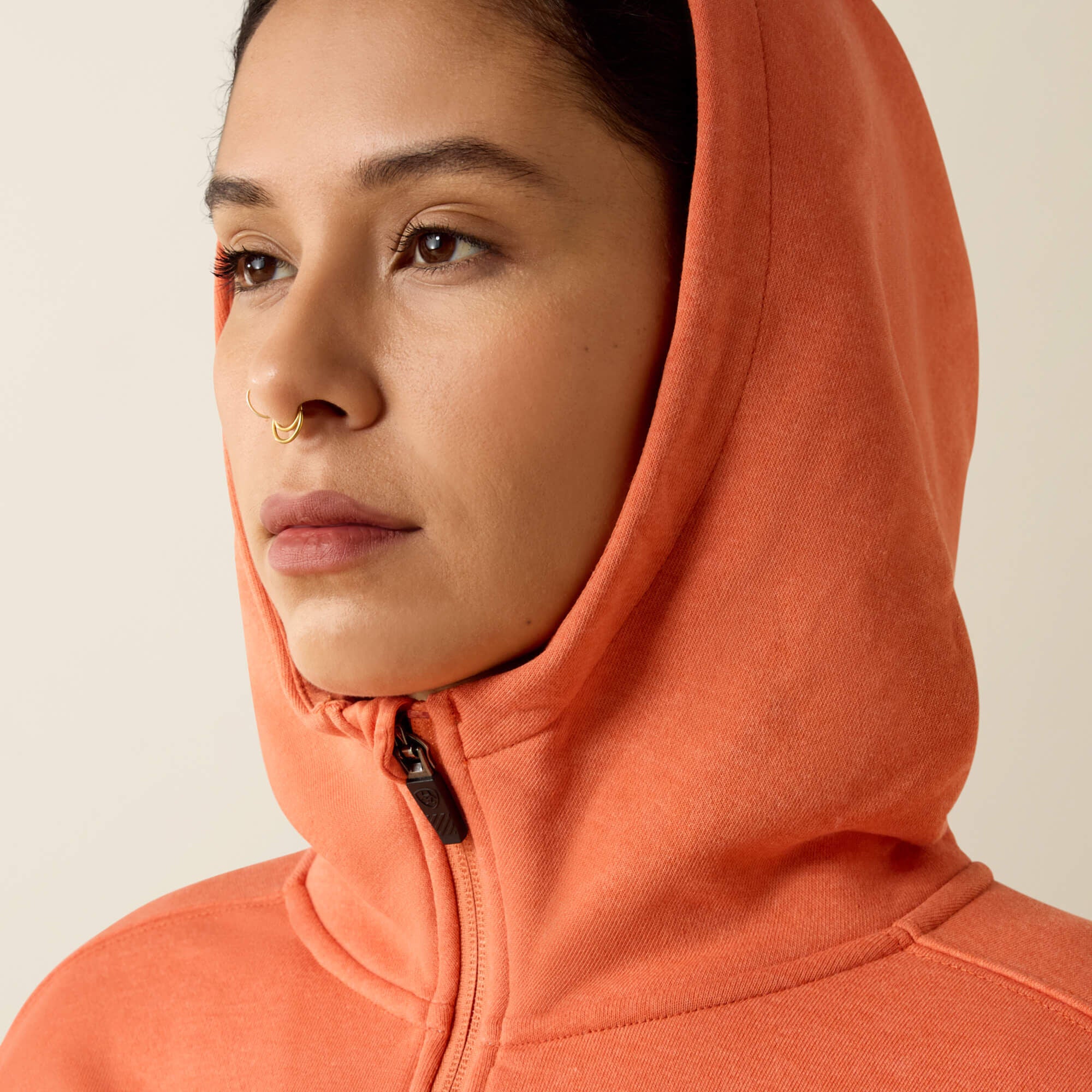 Rebar Lightweight Logo 1/2 Zip Hoodie-Ariat