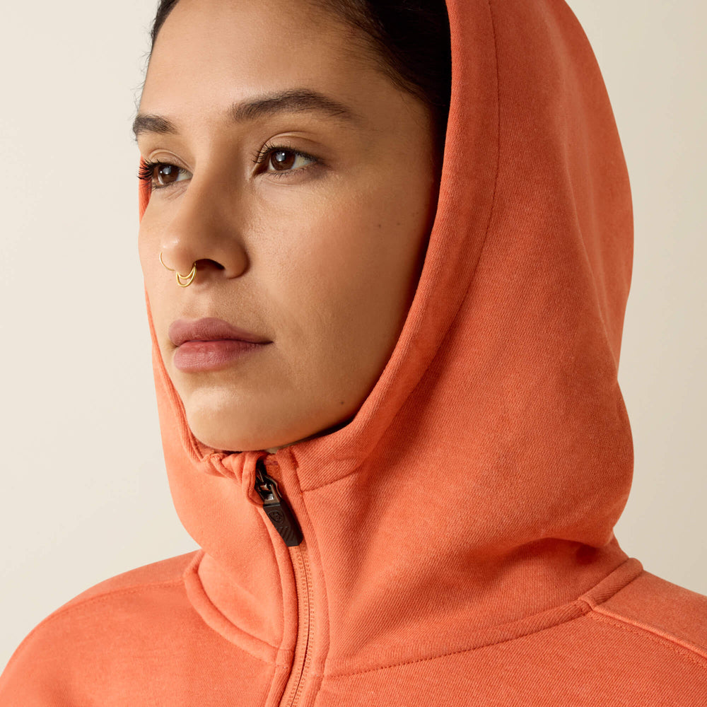 Rebar Lightweight Logo 1/2 Zip Hoodie-Ariat