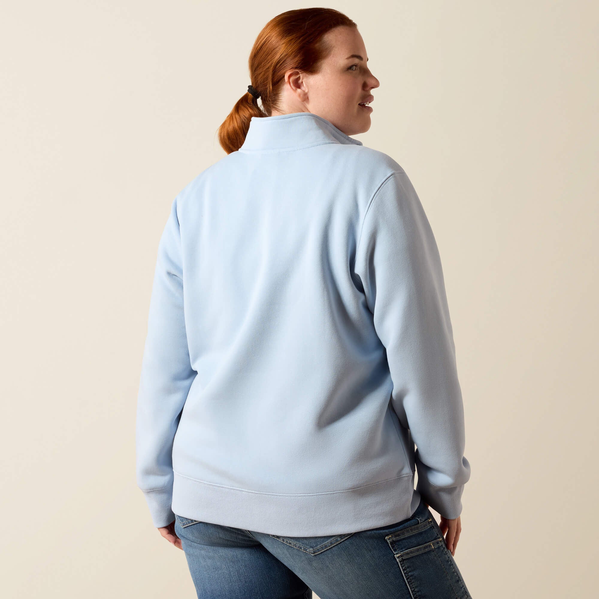 Rebar Lightweight Mock 1/2 Zip Sweatshirt-Ariat