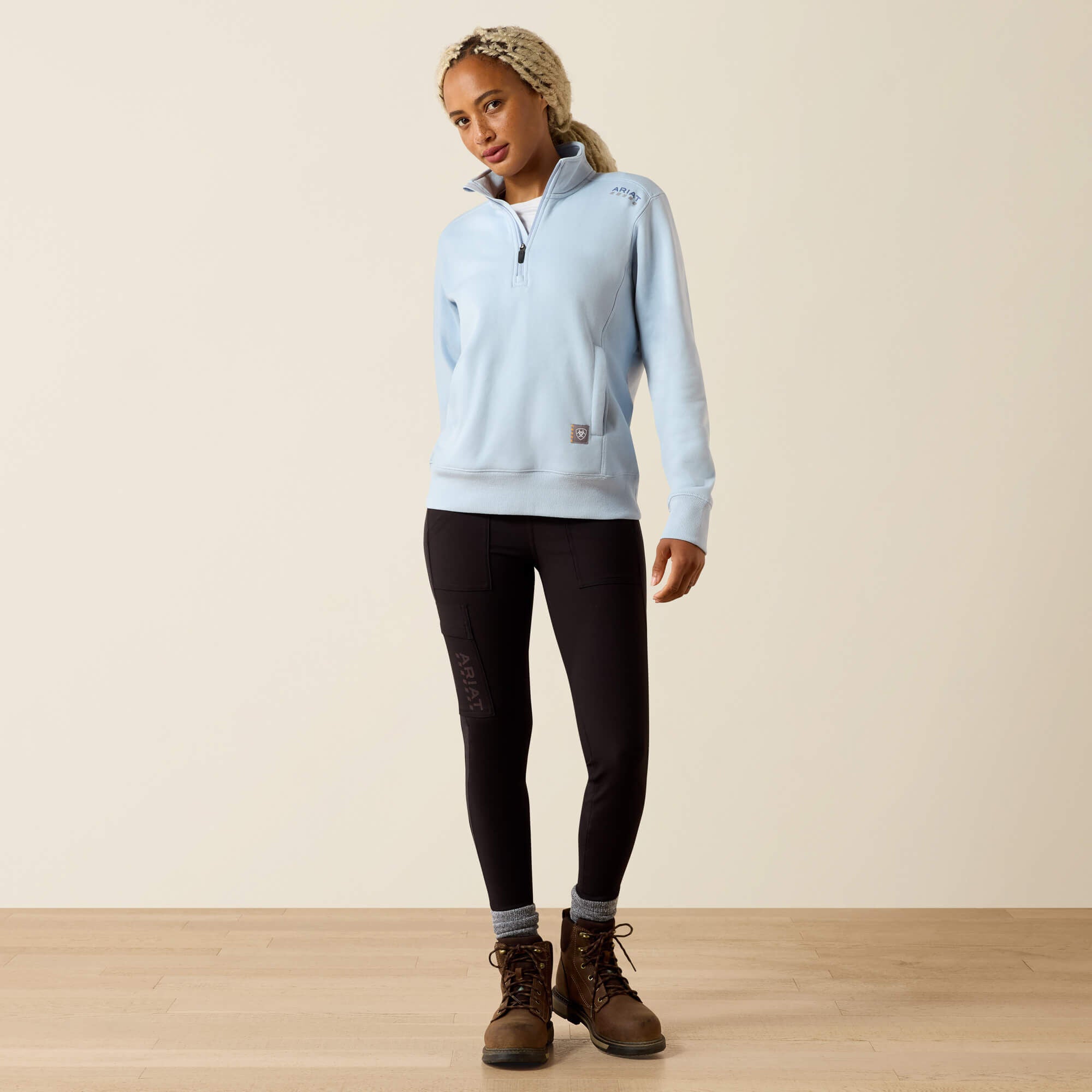 Rebar Lightweight Mock 1/2 Zip Sweatshirt-Ariat