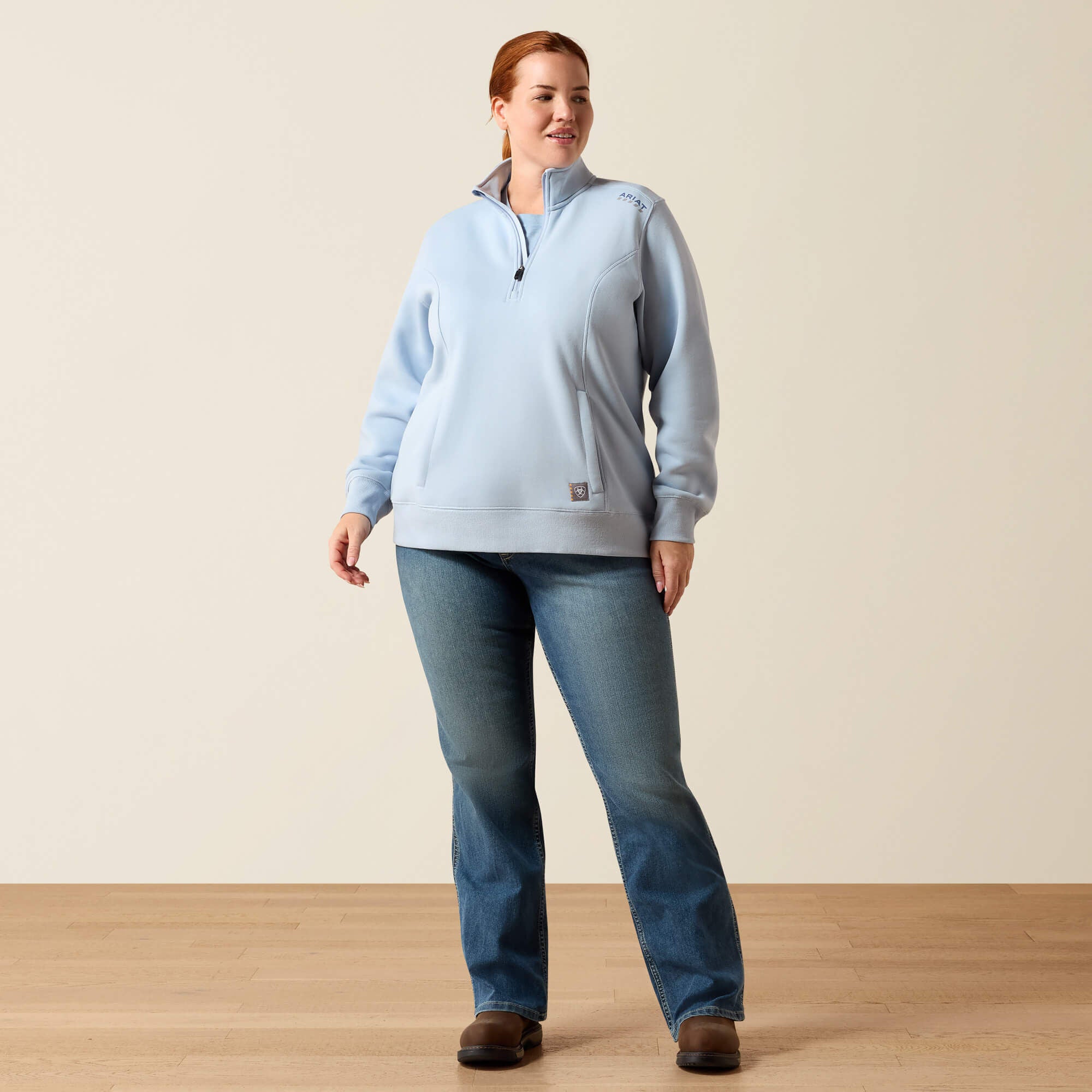 Rebar Lightweight Mock 1/2 Zip Sweatshirt-Ariat