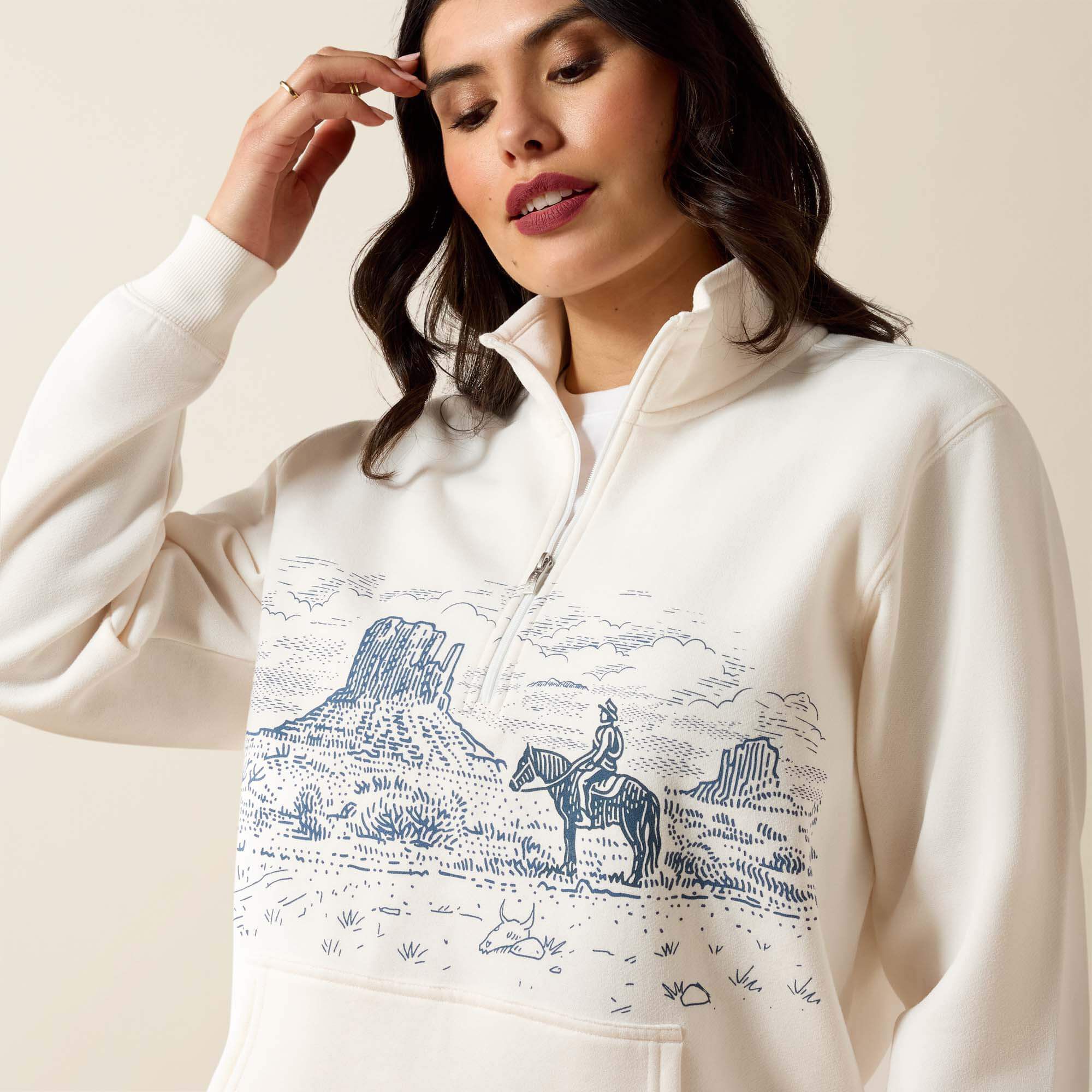 Traveler 1/2 Zip Sweatshirt-Ariat