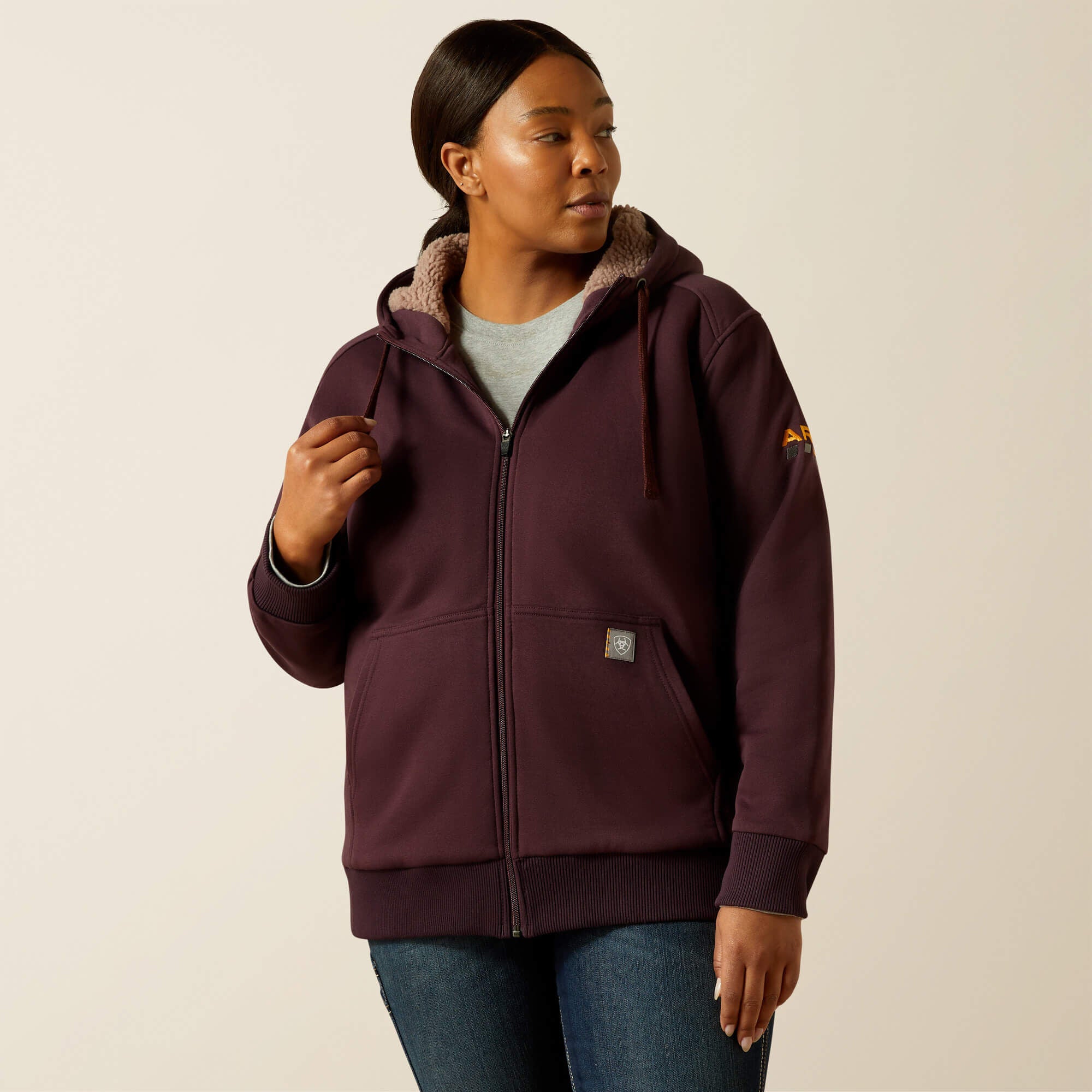Rebar All-Weather Sherpa Full Zip Hoodie-Ariat