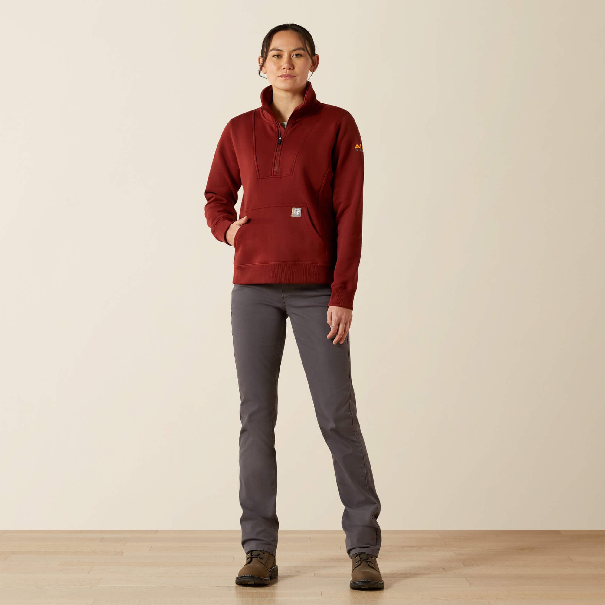 Rebar Traverse Funnel Neck Sweatshirt-Ariat