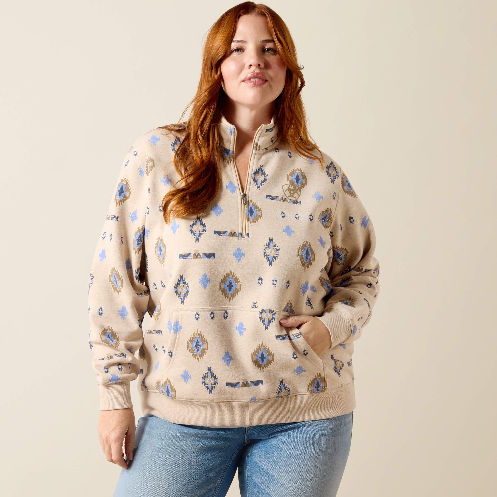 Sapphire 1/2 Zip Sweatshirt-Ariat