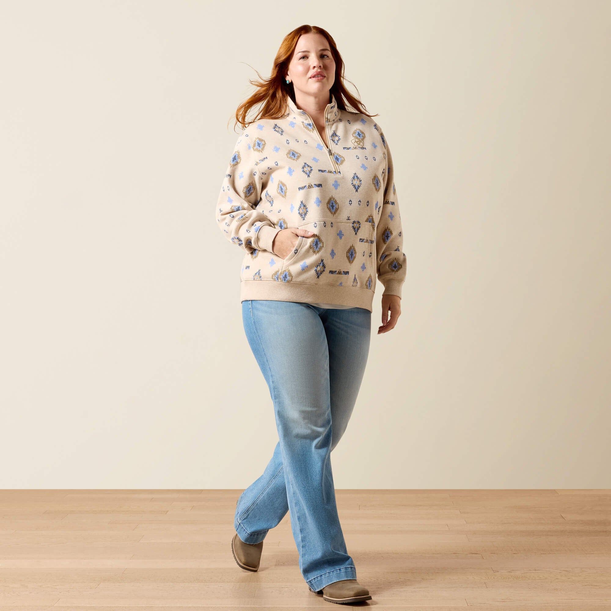 Sapphire 1/2 Zip Sweatshirt-Ariat