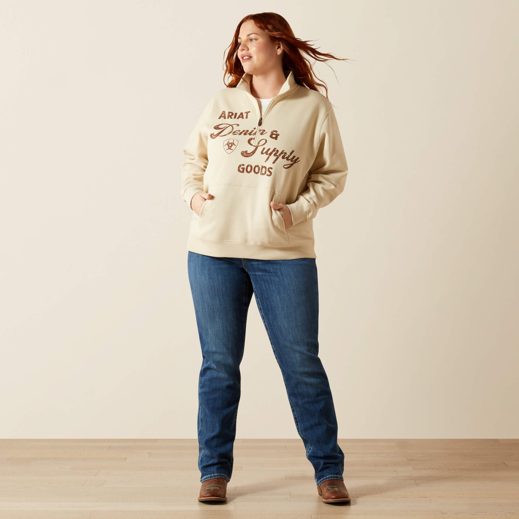 Denim and Supply 1/2 Zip Sweatshirt-Ariat