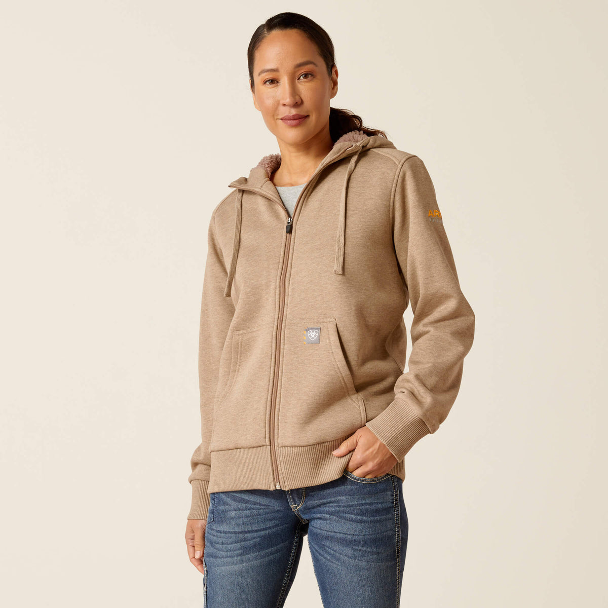 Rebar All-Weather Sherpa Full Zip Hoodie-Ariat