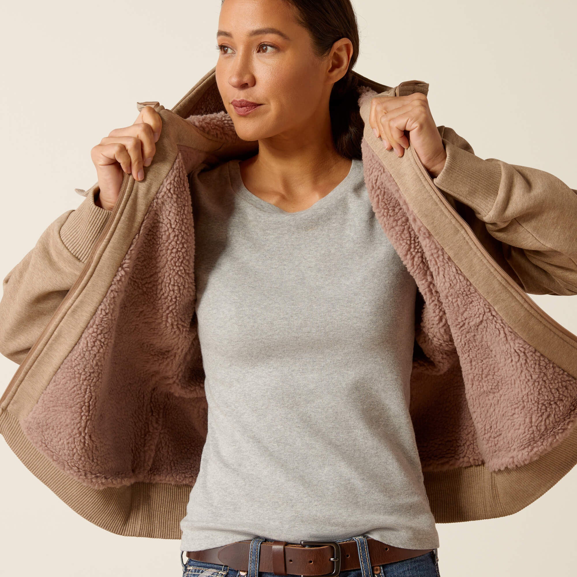 Rebar All-Weather Sherpa Full Zip Hoodie-Ariat