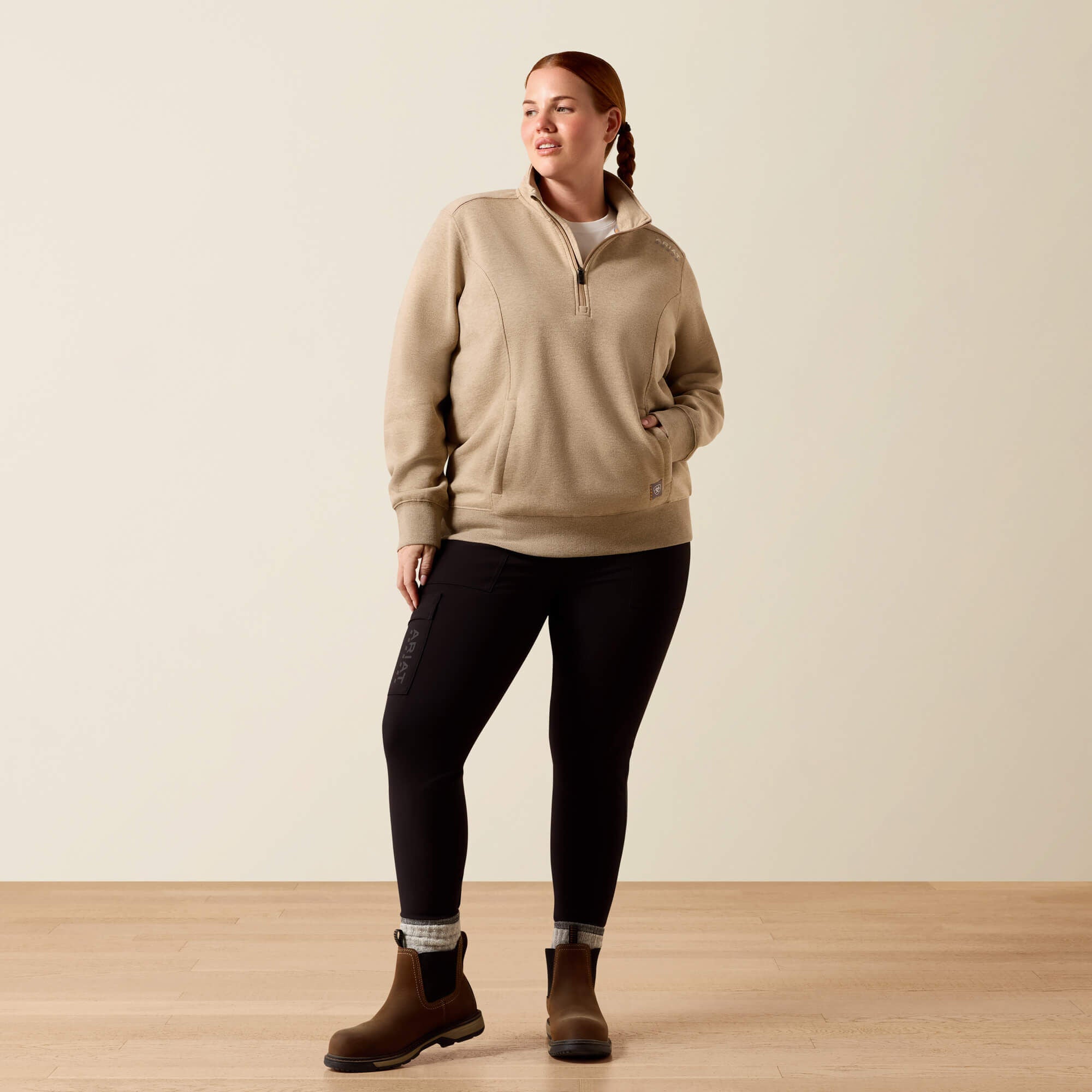 Rebar Lightweight Mock 1/2 Zip Sweatshirt-Ariat