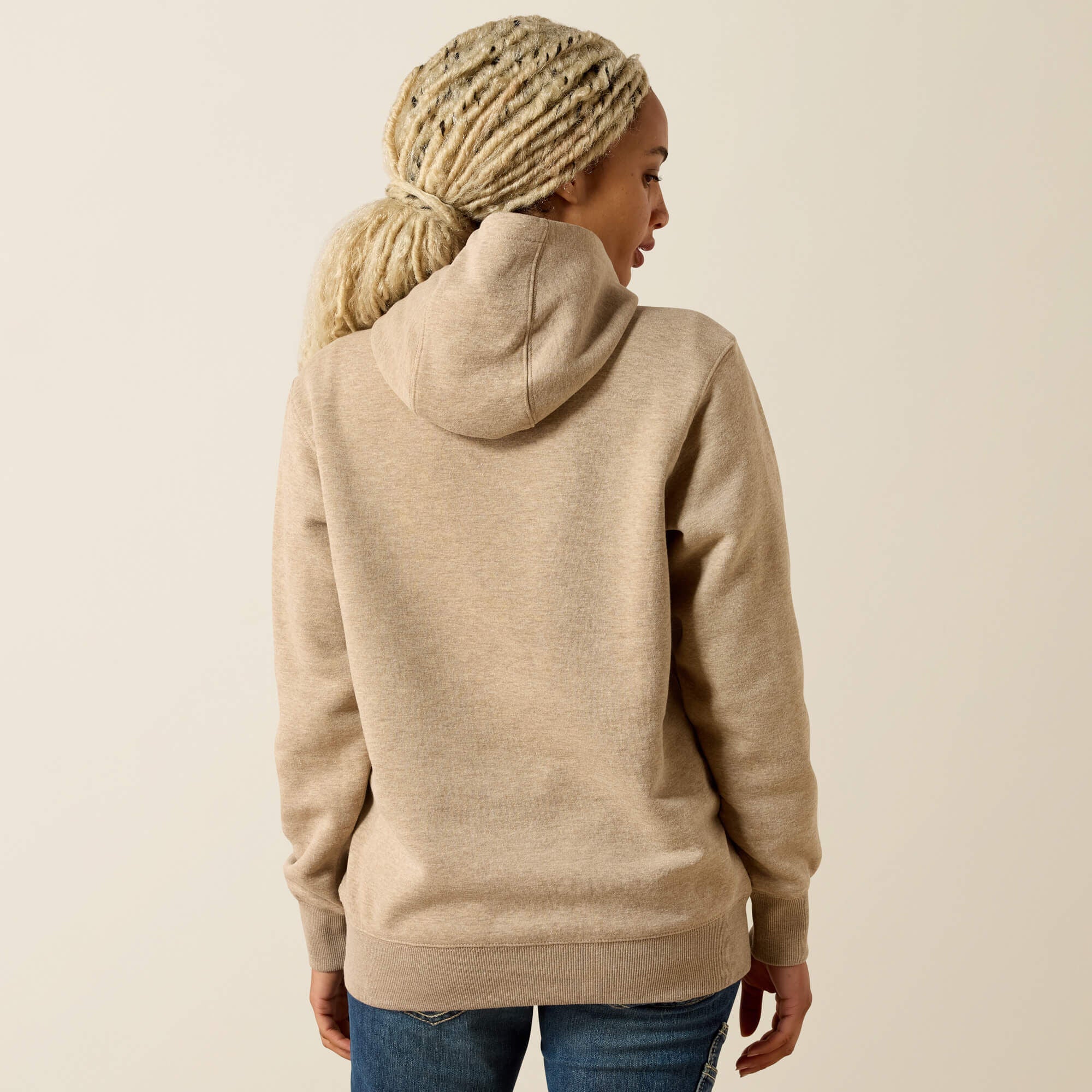 Rebar Lightweight Logo 1/2 Zip Hoodie-Ariat