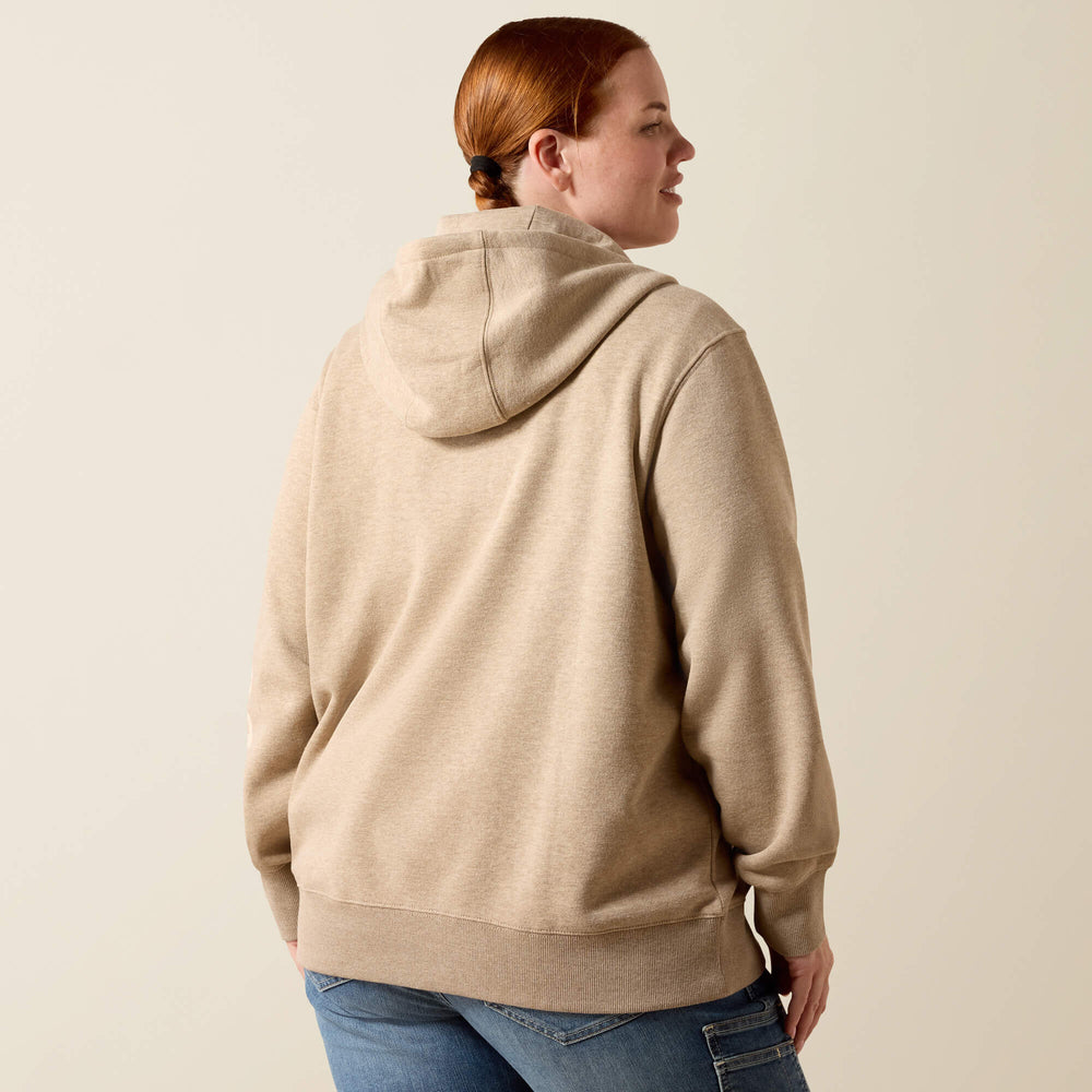 Rebar Lightweight Logo 1/2 Zip Hoodie-Ariat