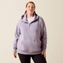 Rebar Lightweight Logo 1/2 Zip Hoodie-Ariat
