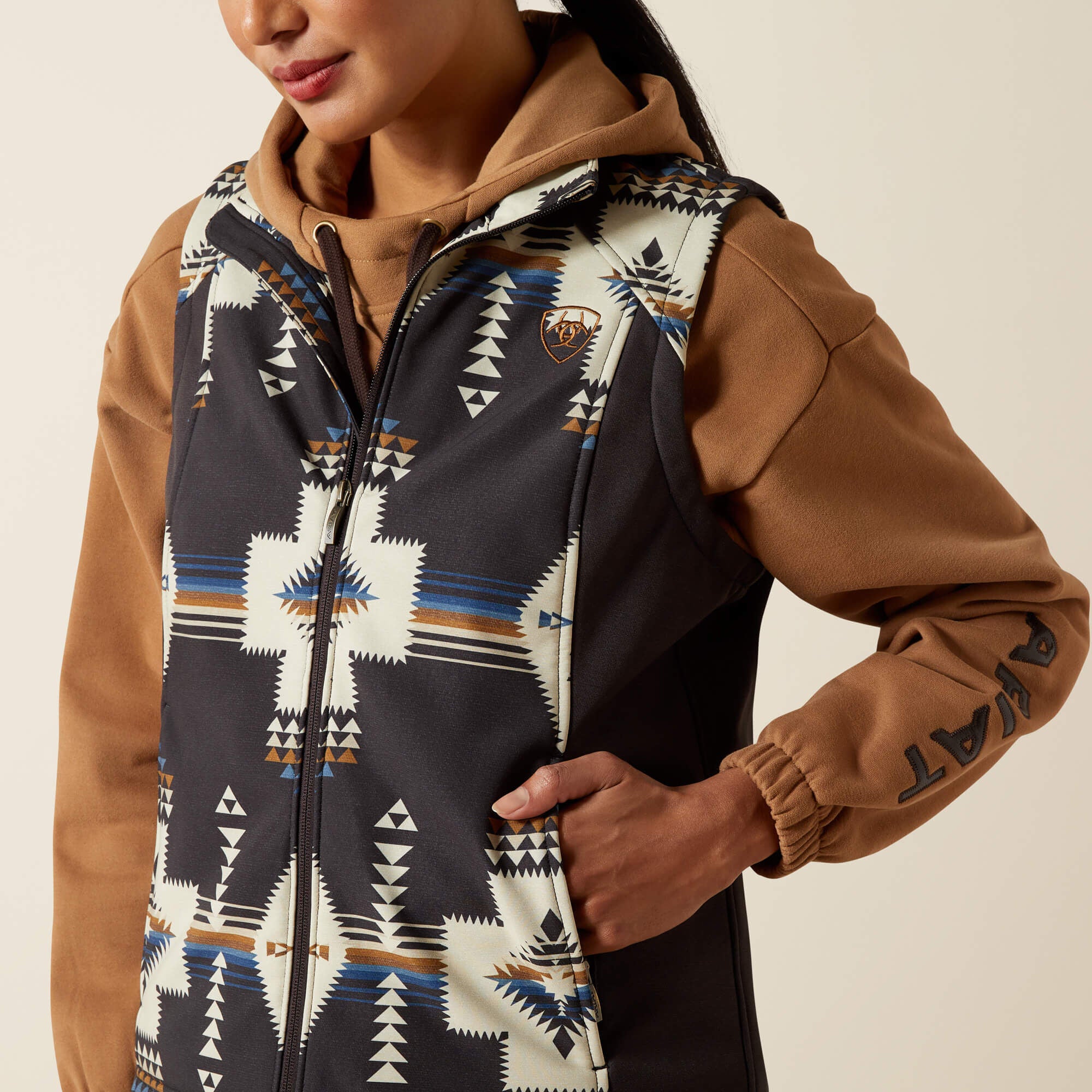 Ariat Logo Softshell Print Vest-Ariat