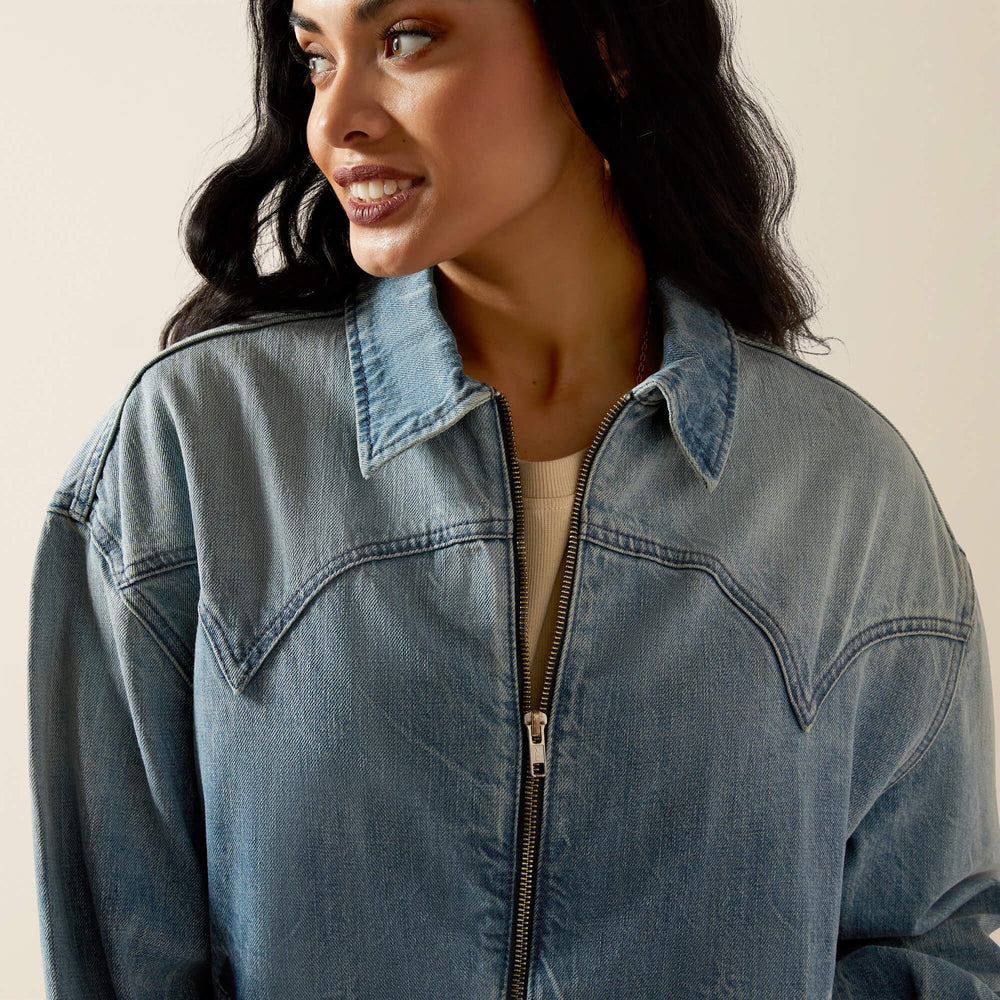 Cheyenne Denim Bomber Jacket-Ariat