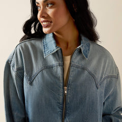 Cheyenne Denim Bomber Jacket-Ariat
