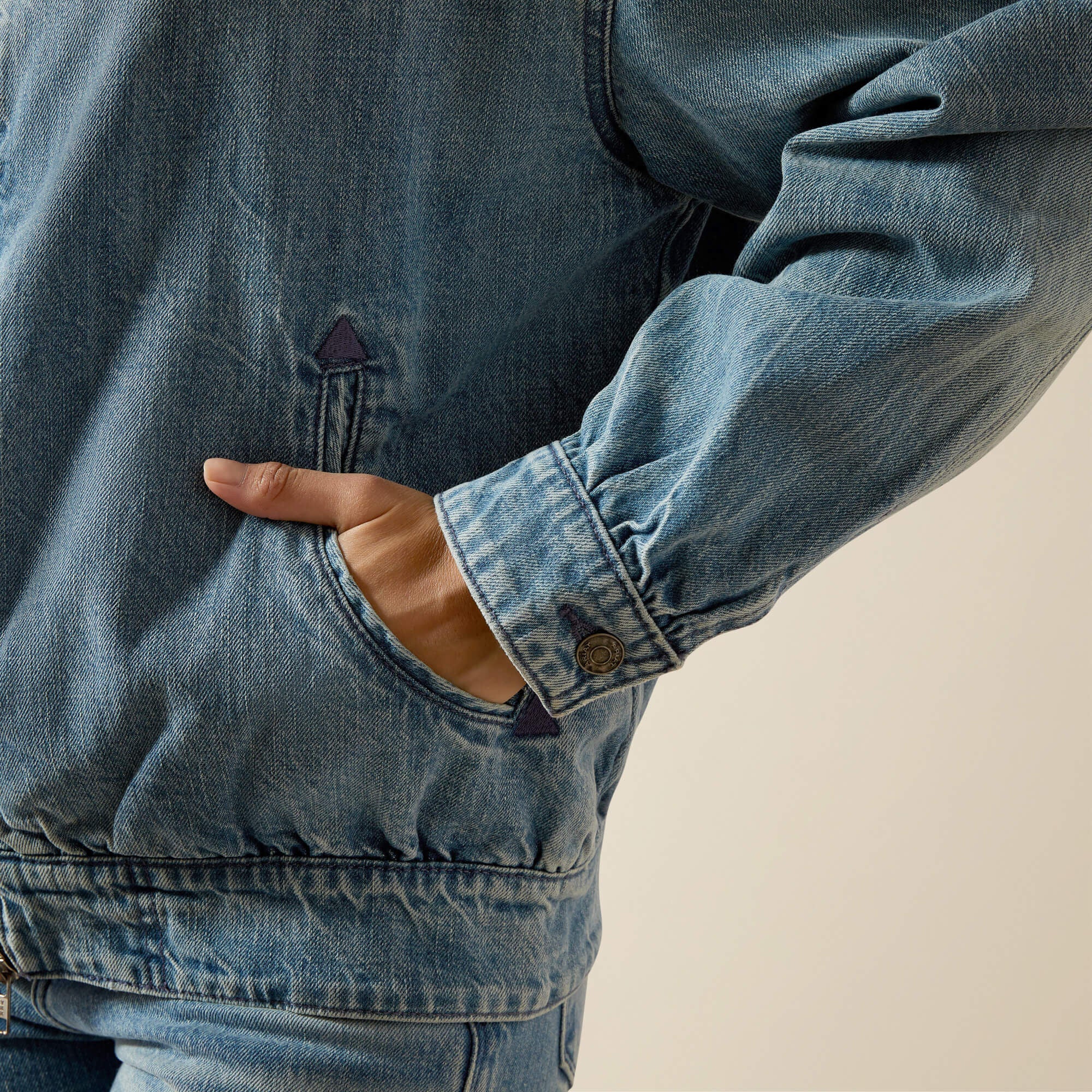 Cheyenne Denim Bomber Jacket-Ariat