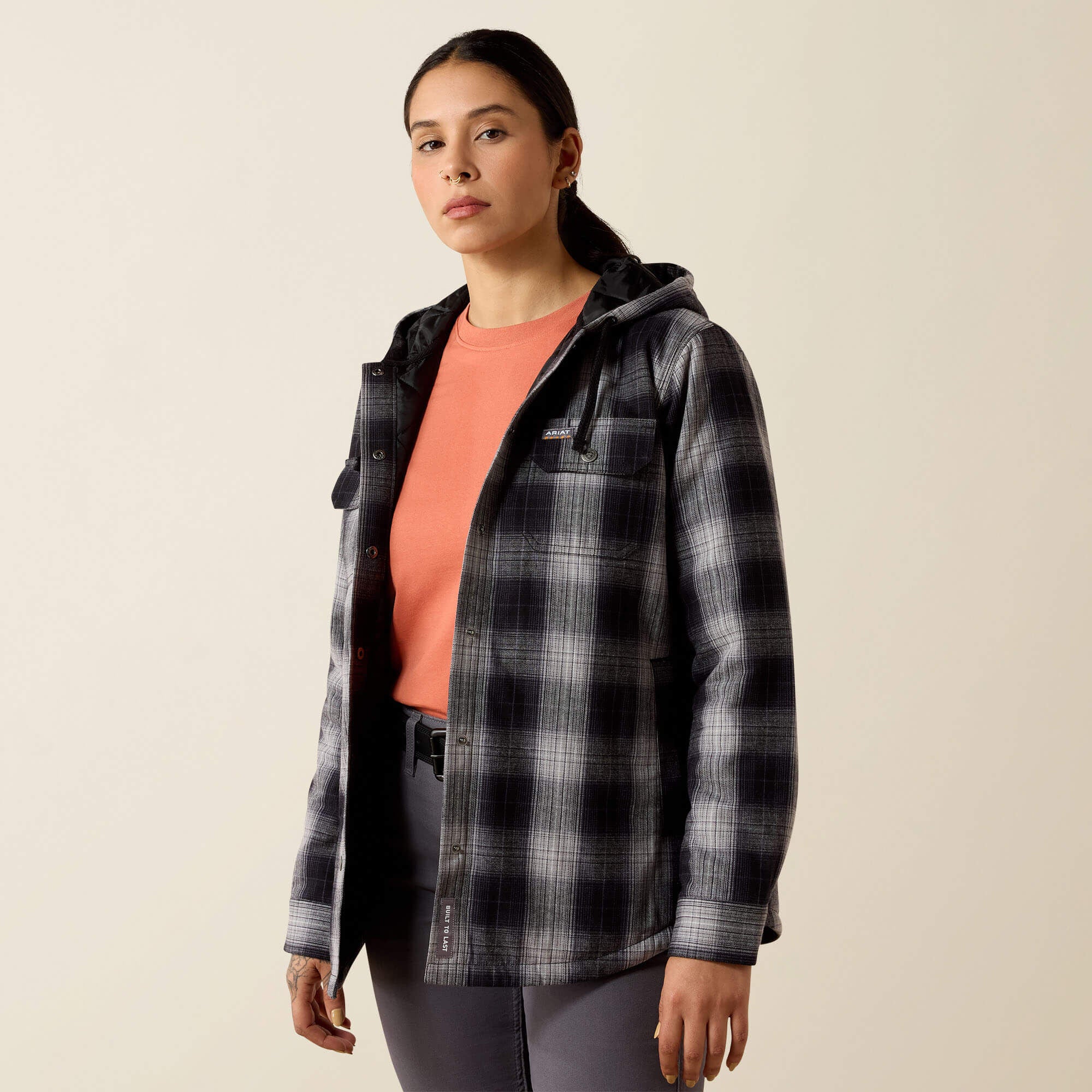 Rebar Flannel Insulated Shirt Jacket-Ariat