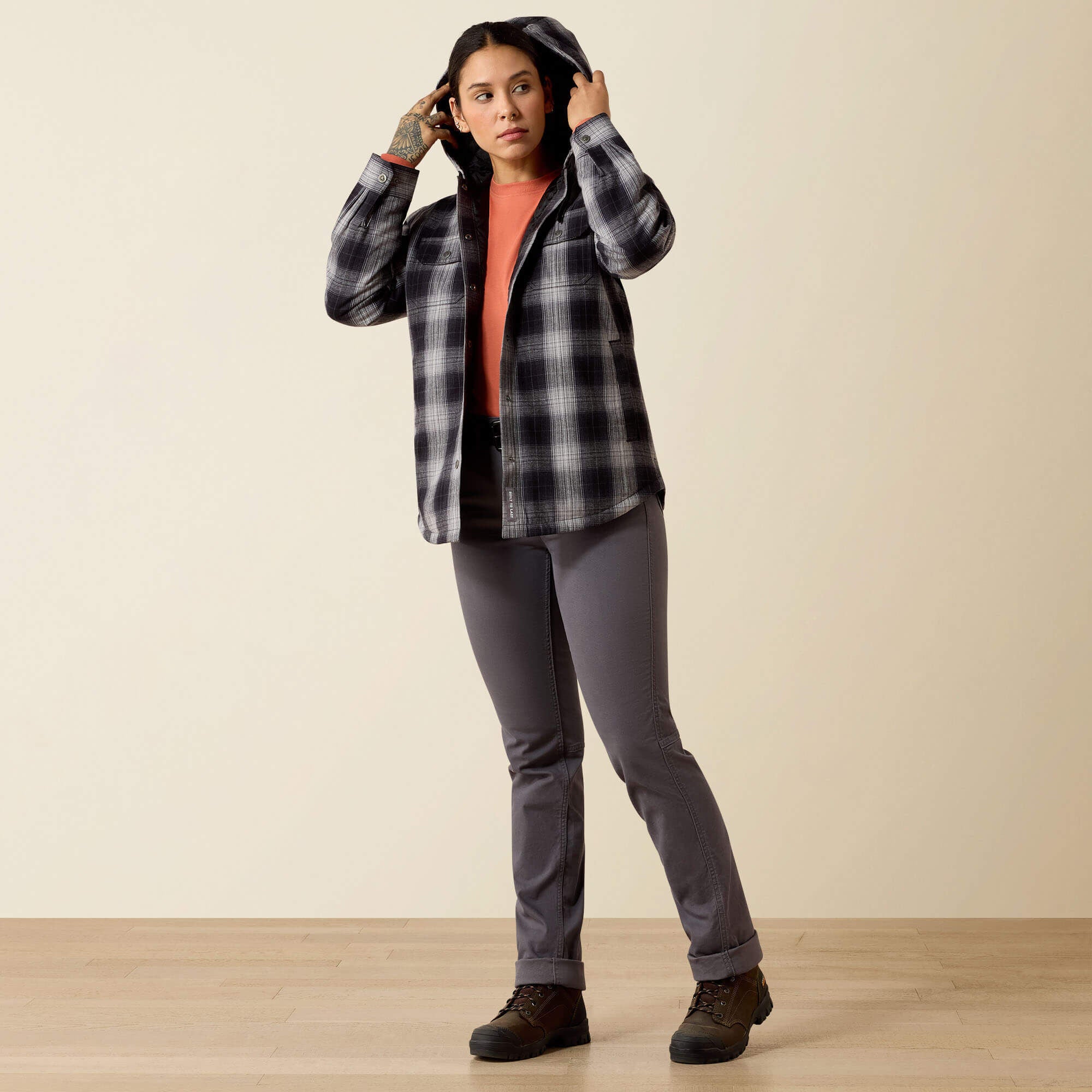 Rebar Flannel Insulated Shirt Jacket-Ariat