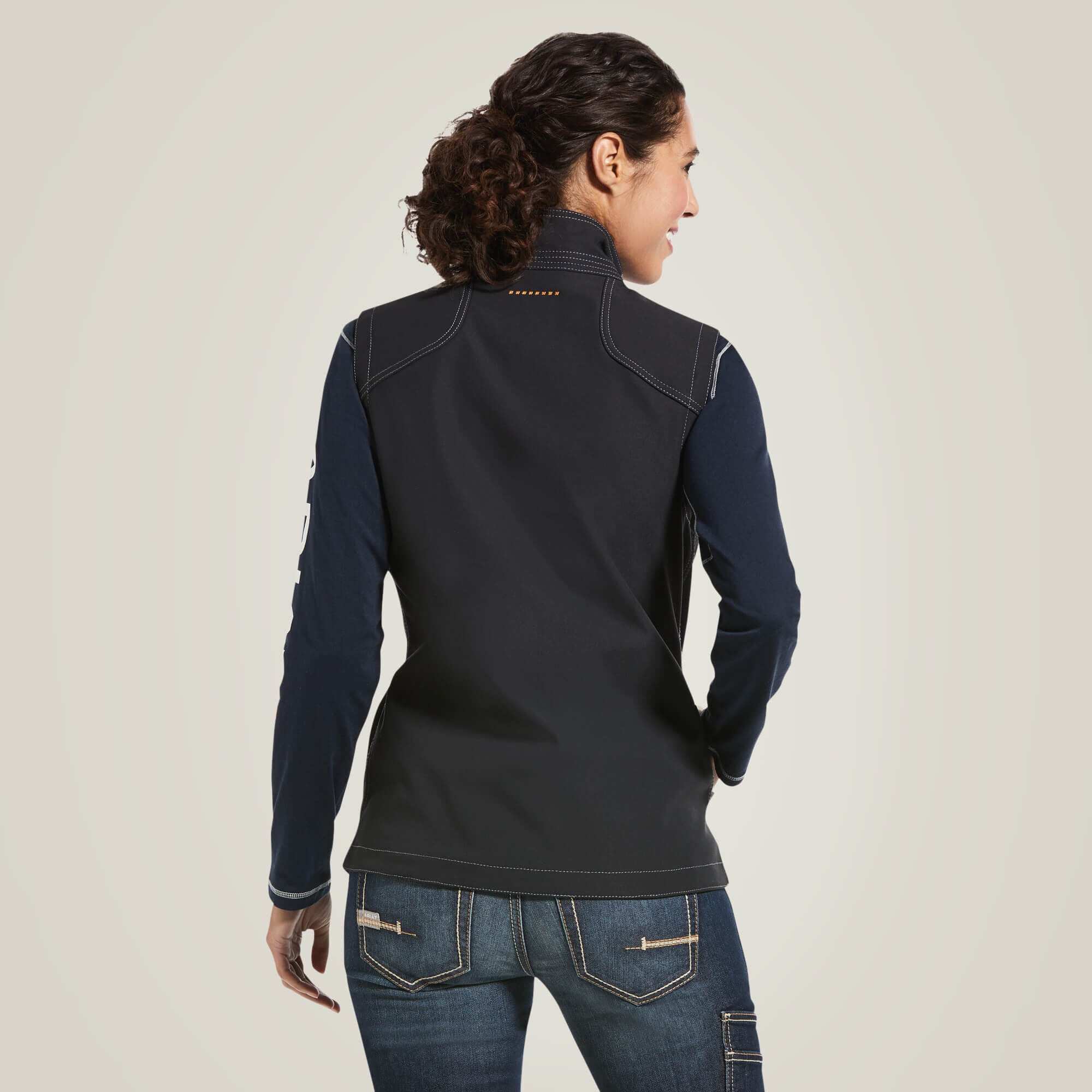 Rebar Stretch Canvas Softshell Vest-Ariat