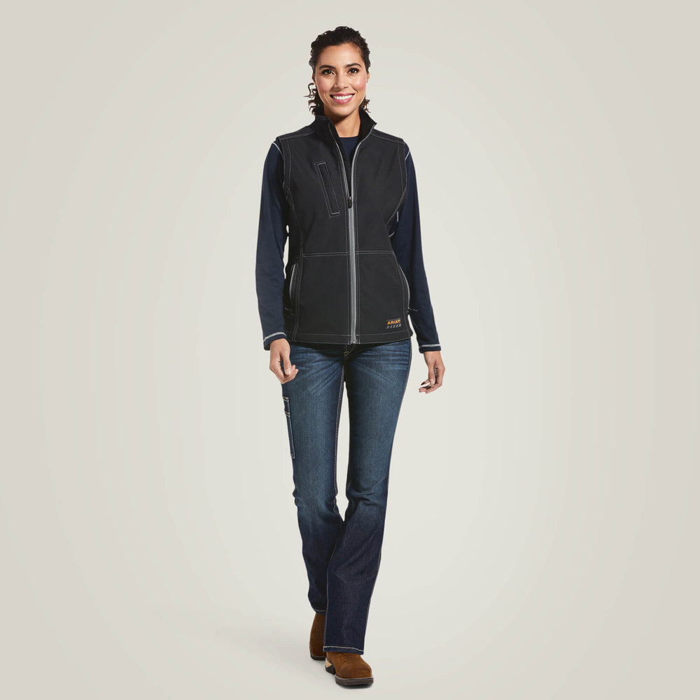 Rebar Stretch Canvas Softshell Vest-Ariat