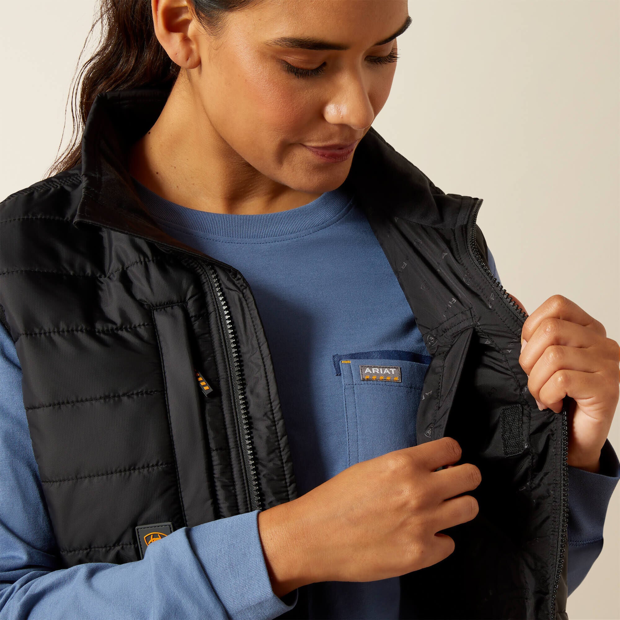 Rebar Cordura Ripstop Lightweight Insulated Vest-Ariat