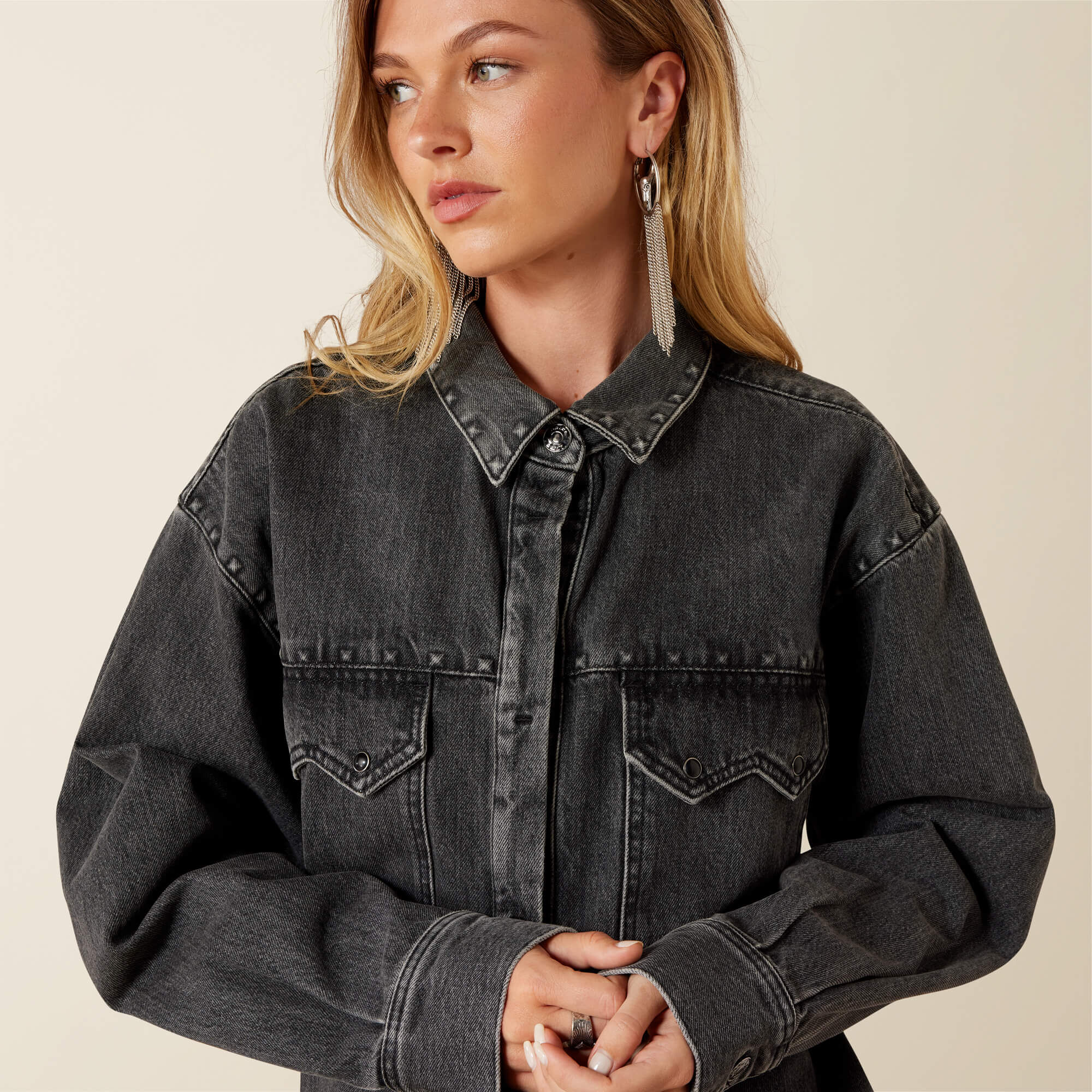 Lux Oversized Denim Jacket-Ariat