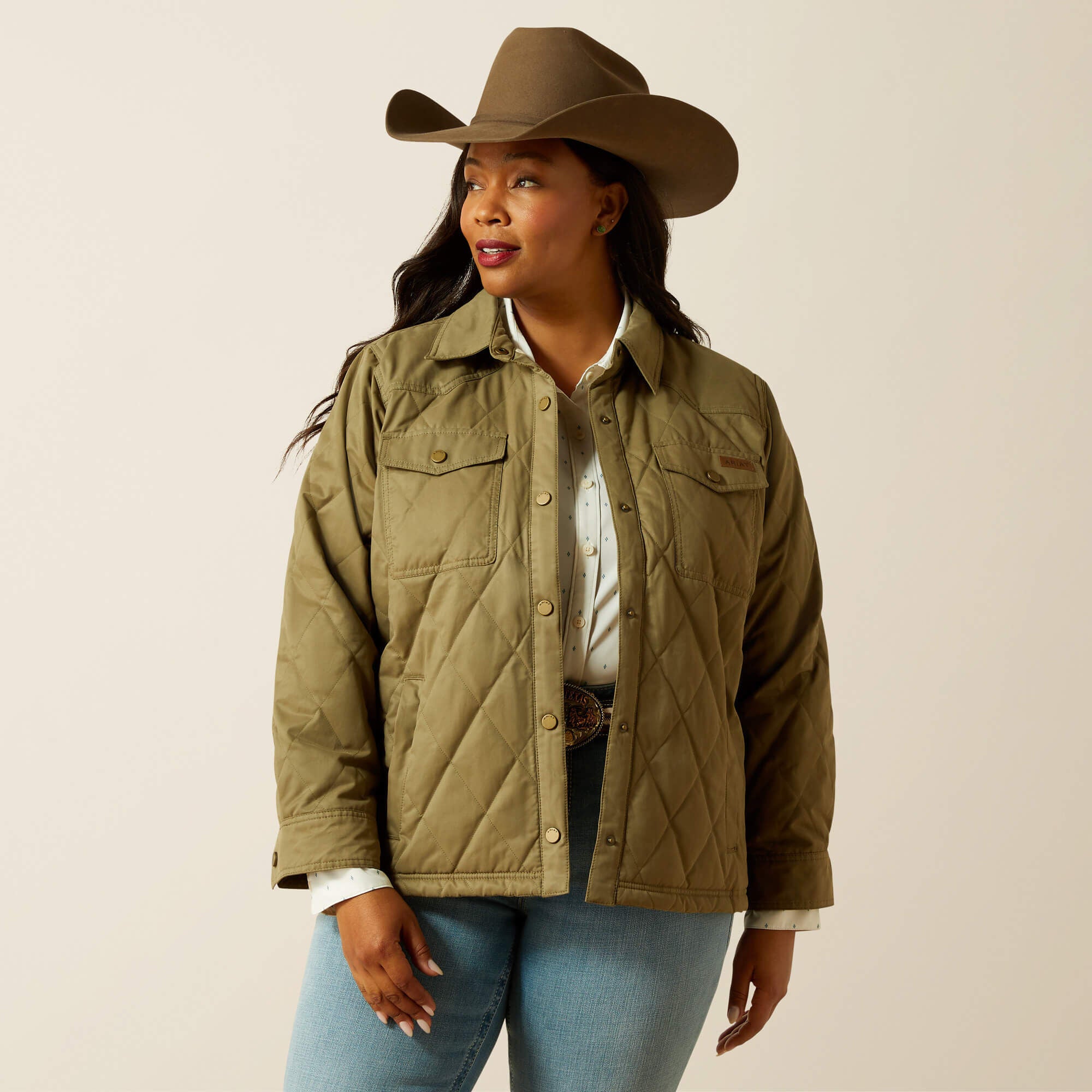 Grizzly Quilted Barn Jacket-Ariat
