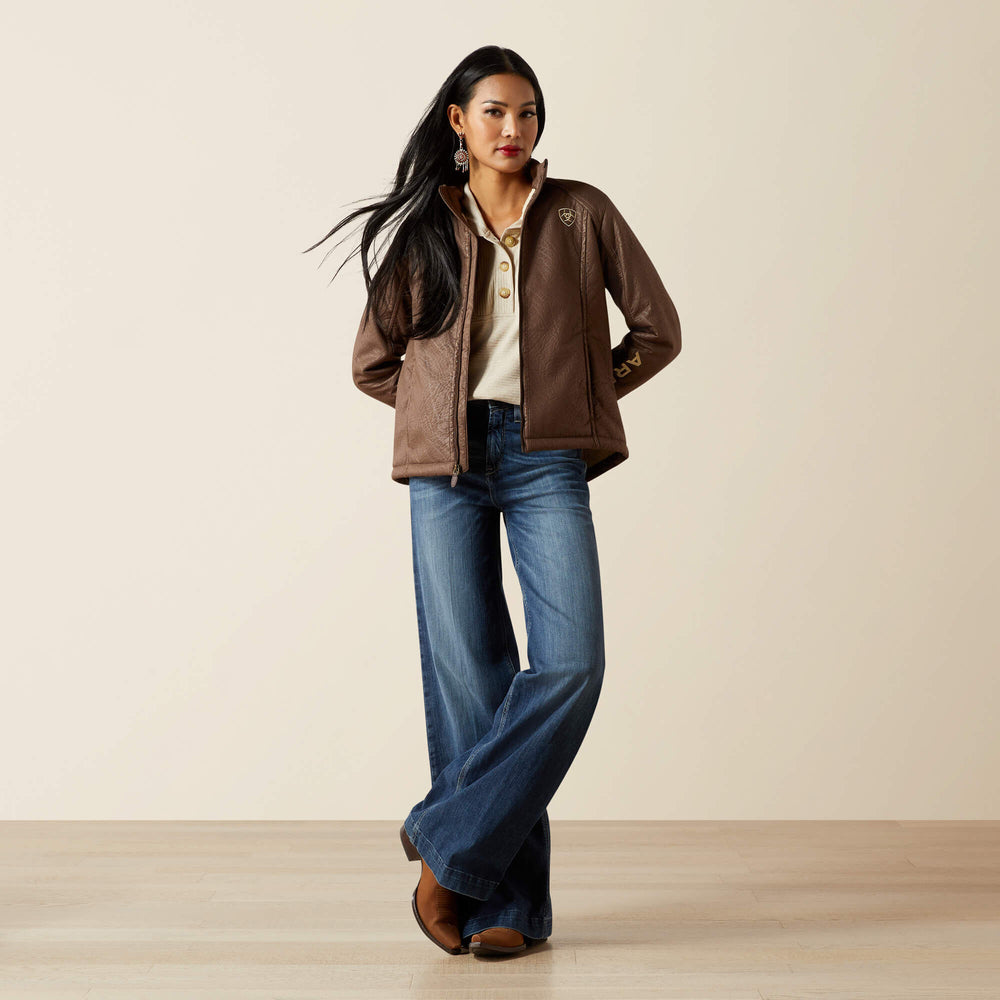 Ariat Logo Softshell Faux Leather Jacket-Ariat