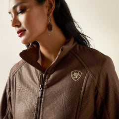 Ariat Logo Softshell Faux Leather Jacket-Ariat