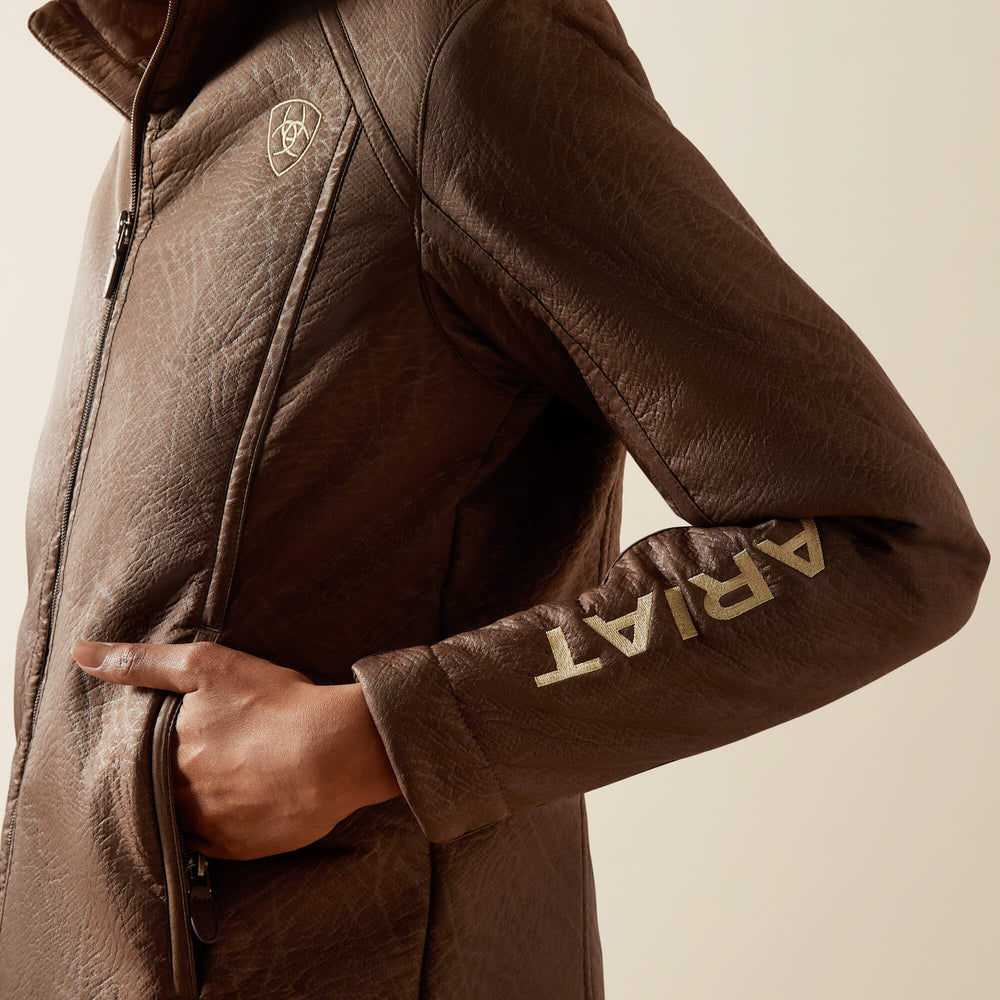 Ariat Logo Softshell Faux Leather Jacket-Ariat