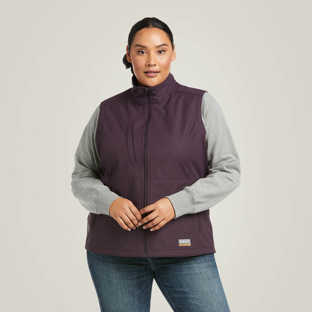Rebar Stretch Canvas Softshell Vest-Ariat