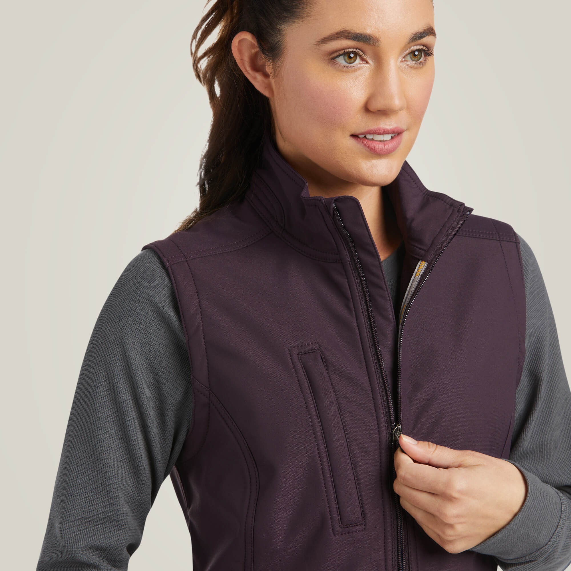 Rebar Stretch Canvas Softshell Vest-Ariat