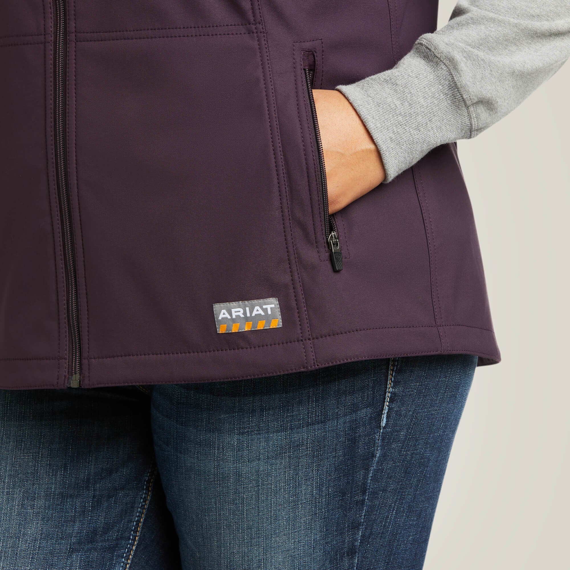 Rebar Stretch Canvas Softshell Vest-Ariat