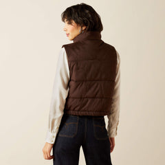 Swirls Faux Leather Vest-Ariat