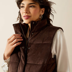 Swirls Faux Leather Vest-Ariat