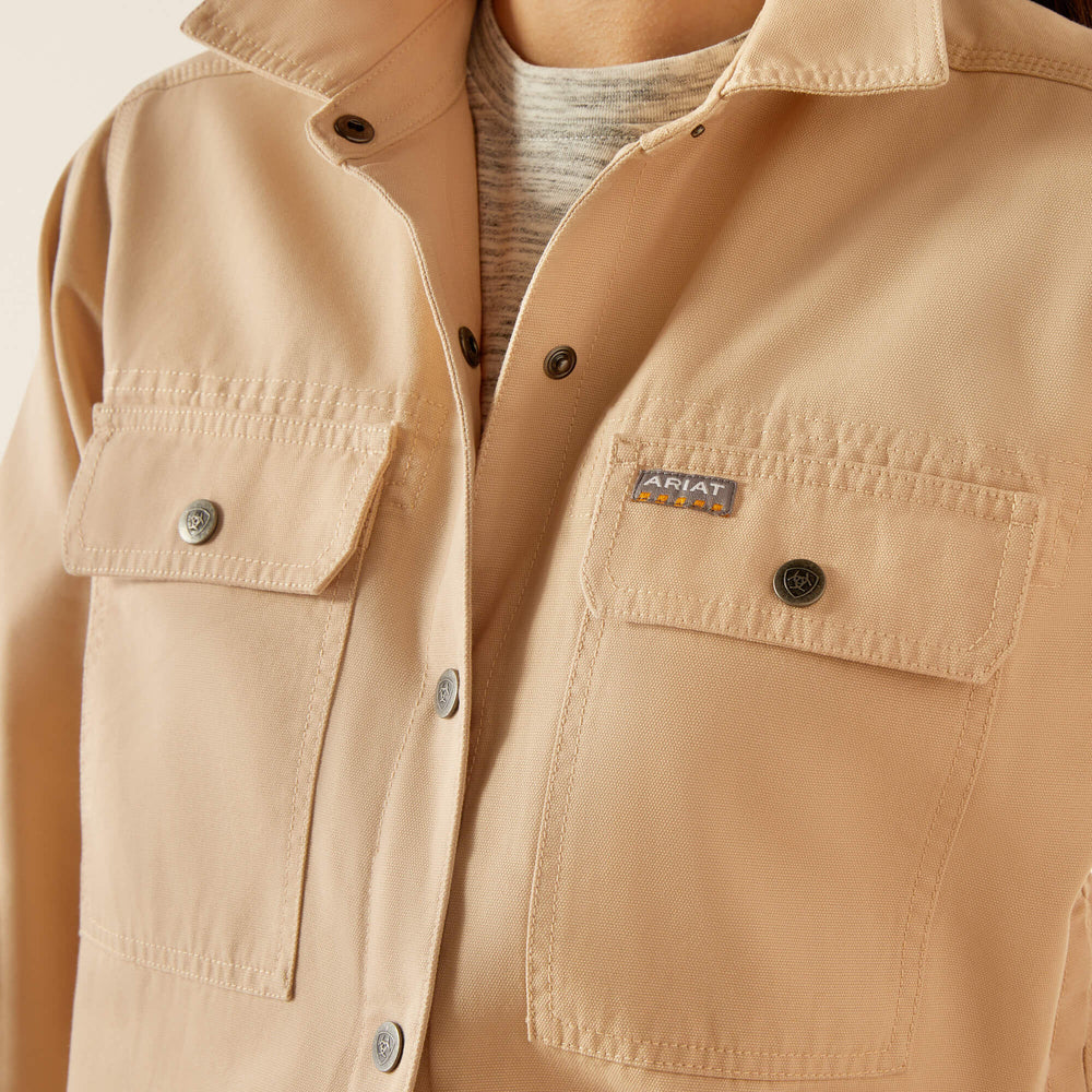 Rebar Cropped Woven Shirt Jacket-Ariat