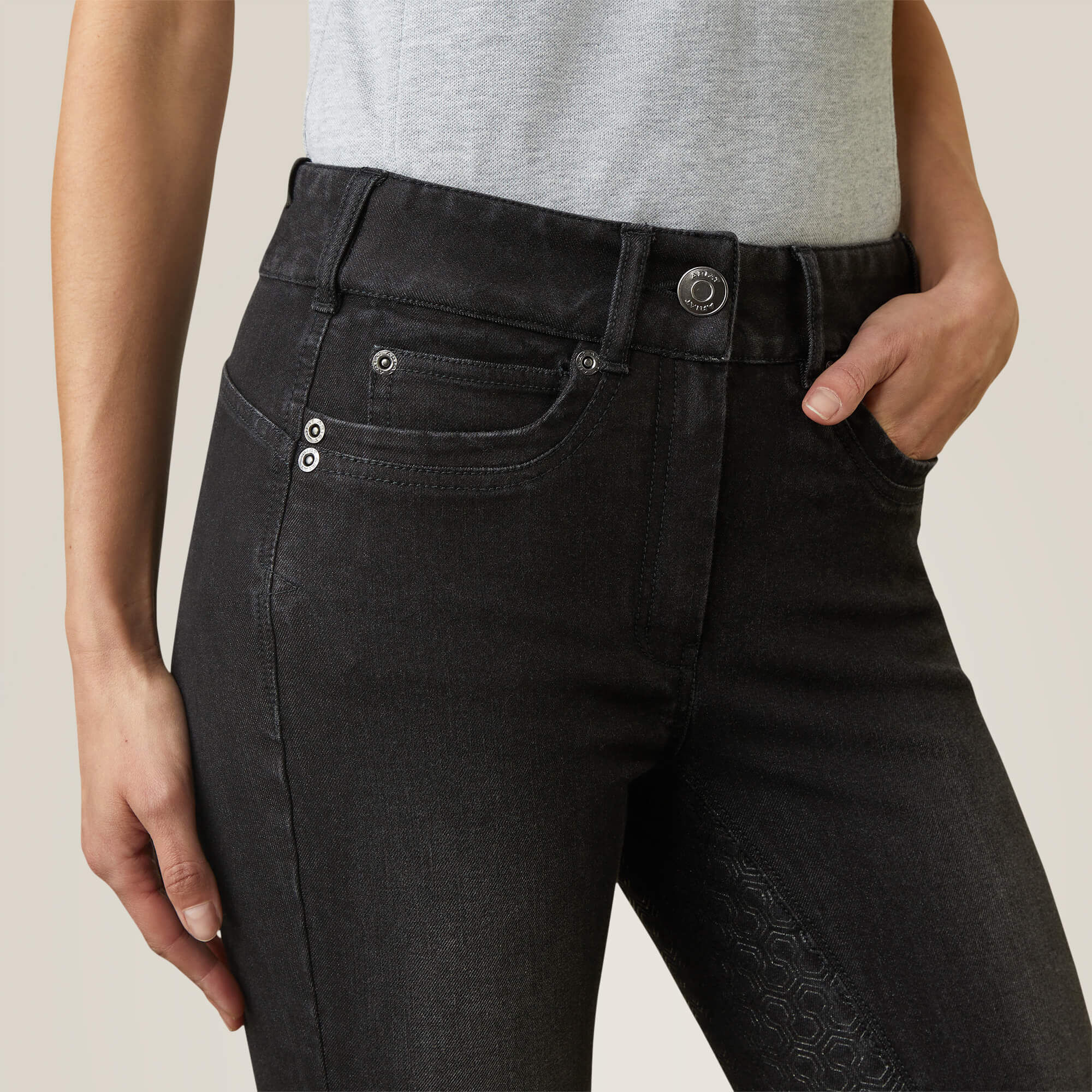 Halo B Denim Full Seat Breech-Ariat