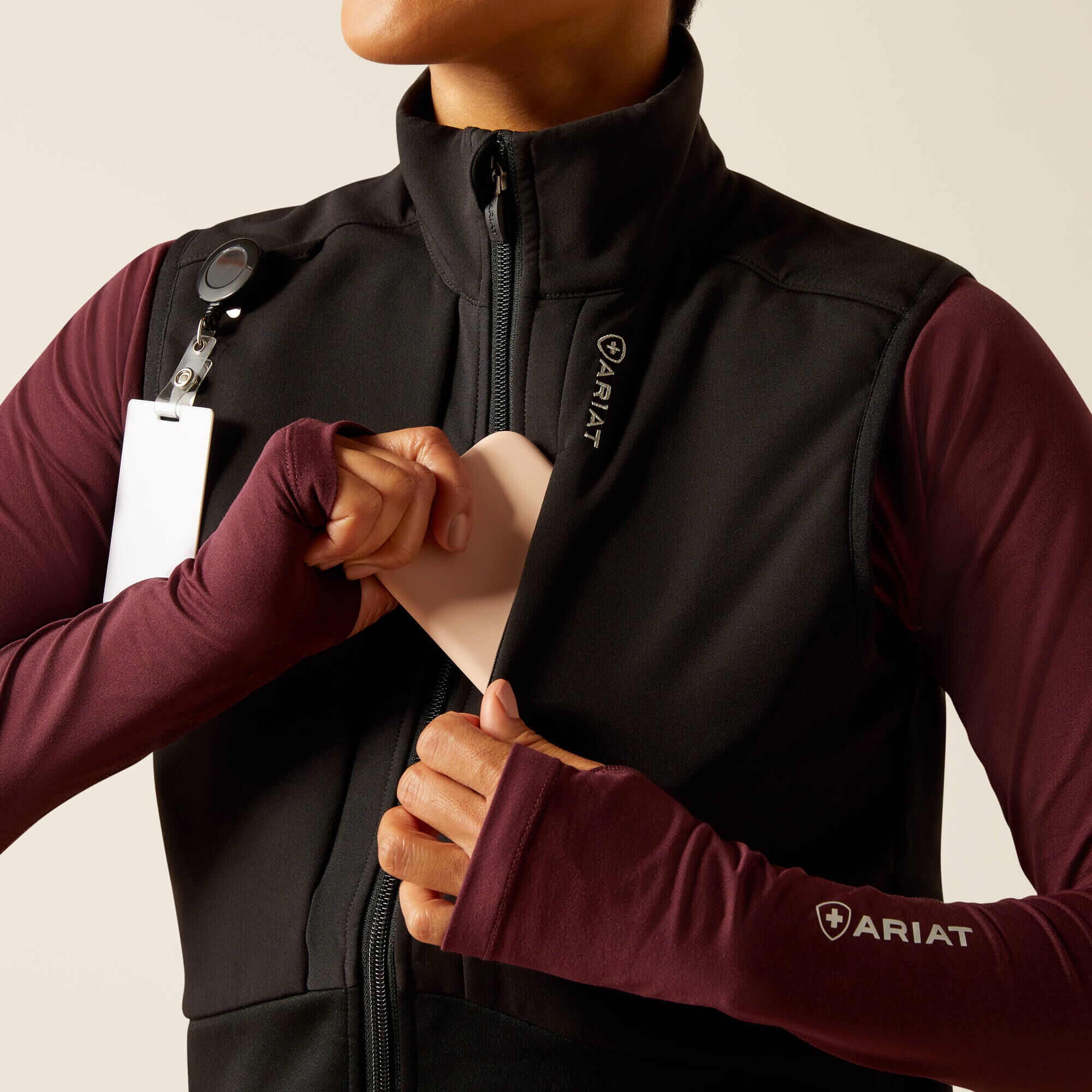 Sina Fleece Scrub Vest-Ariat