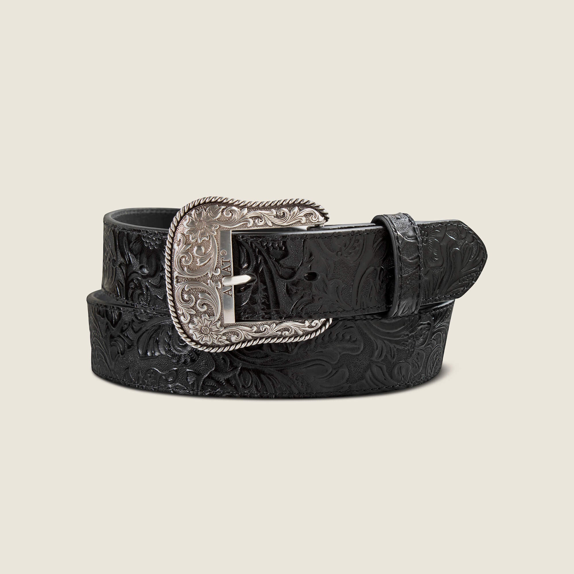 Floral Embossed Rope Belt-Ariat
