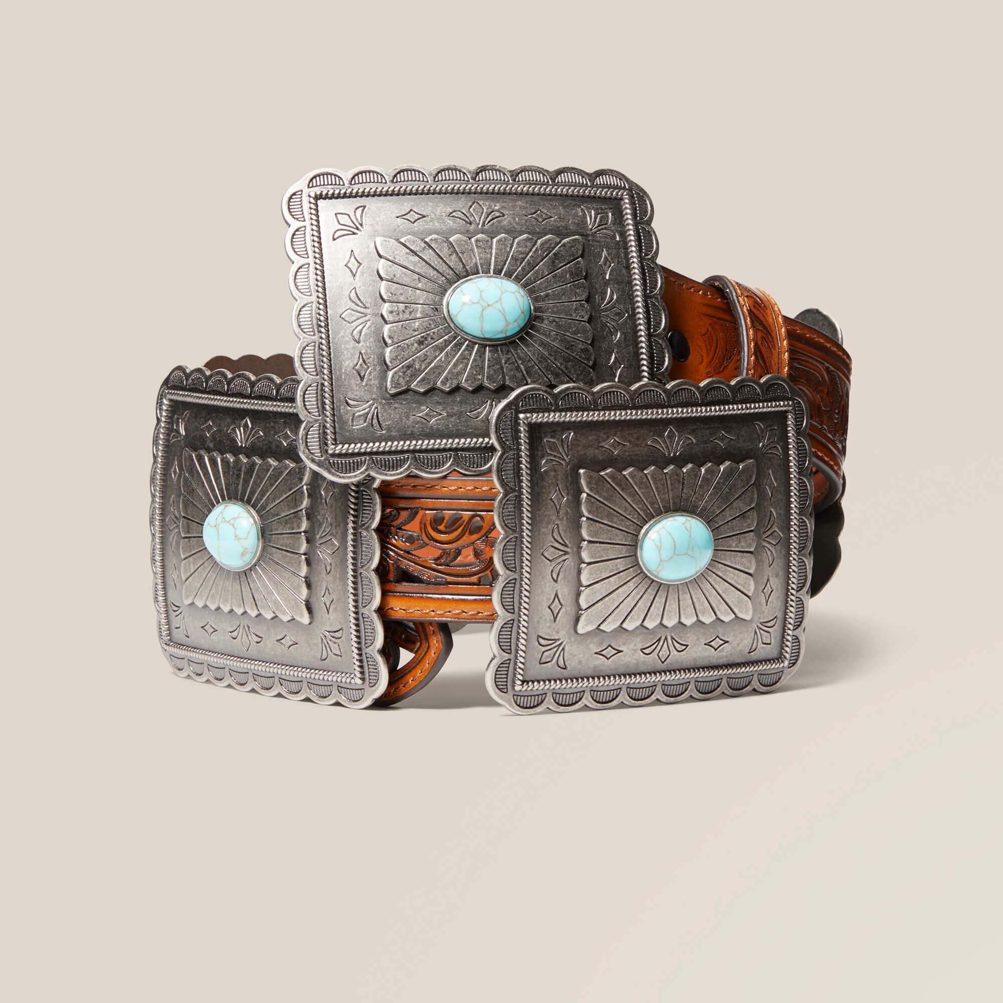 Turquoise Burst Concho Belt-Ariat