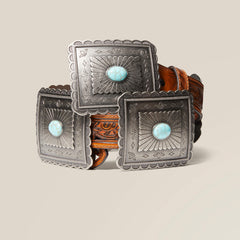 Turquoise Burst Concho Belt-Ariat