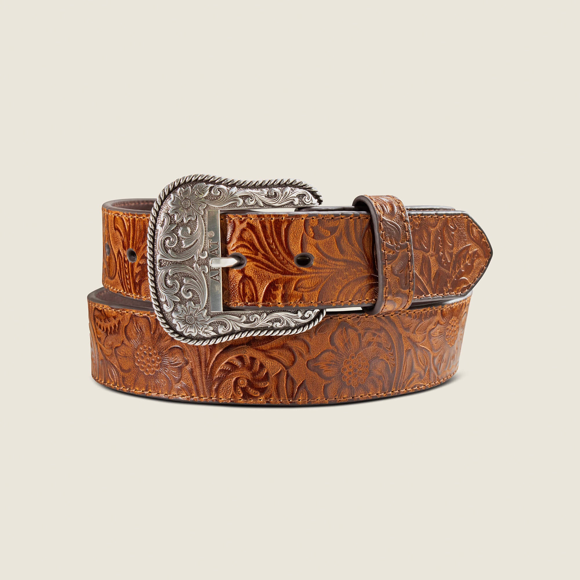 Floral Embossed Rope Belt-Ariat