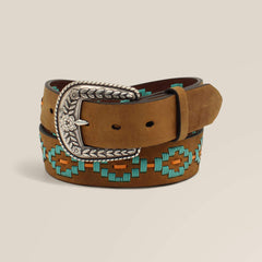 Turquoise Diamond Embroidery Belt-Ariat