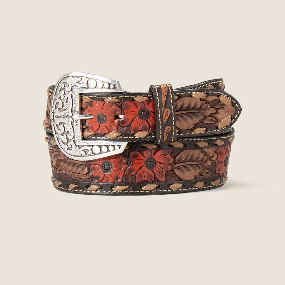 Flower Tooled Belt-Ariat