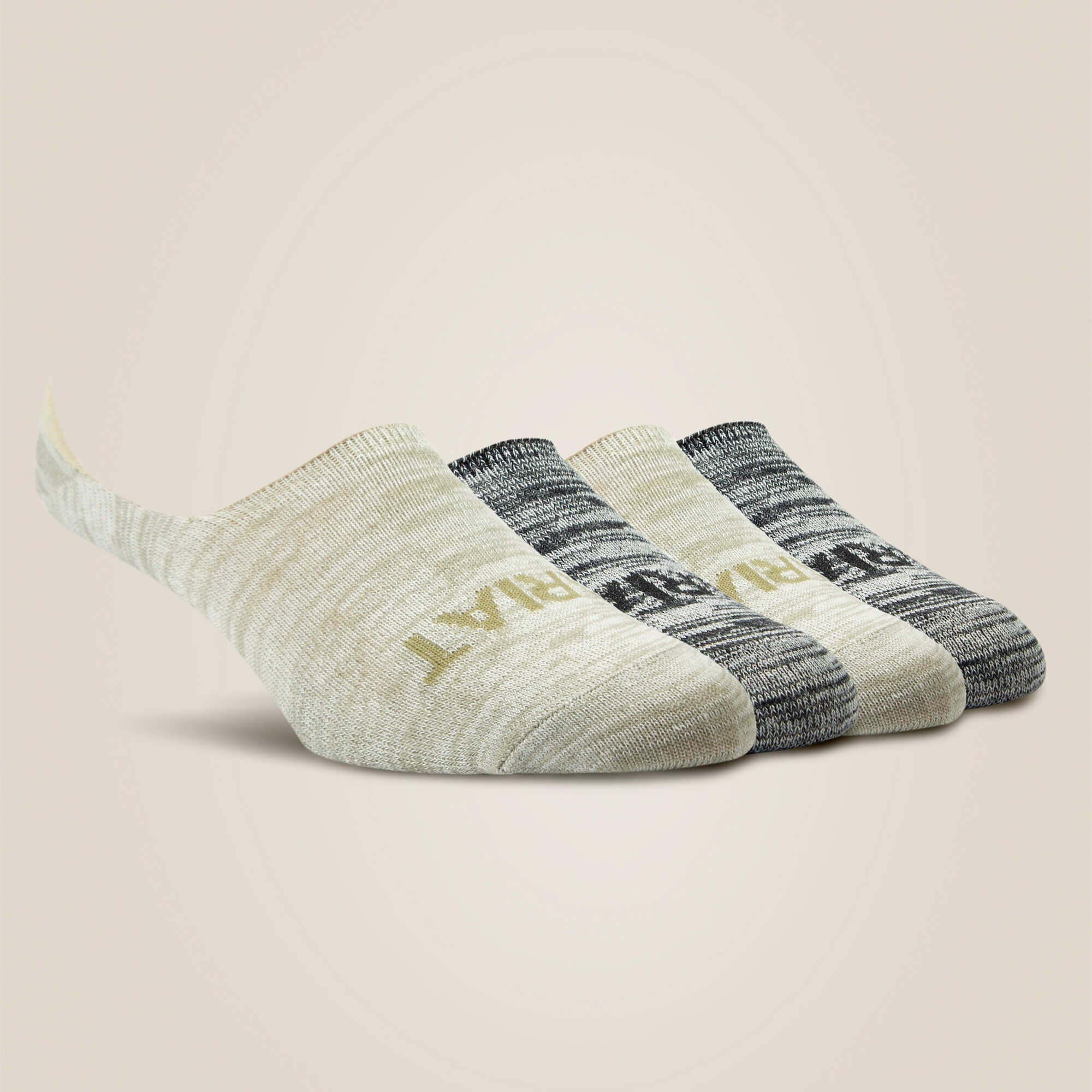 No Slip No Show Sock 4 Pair Multi Color Pack-Ariat