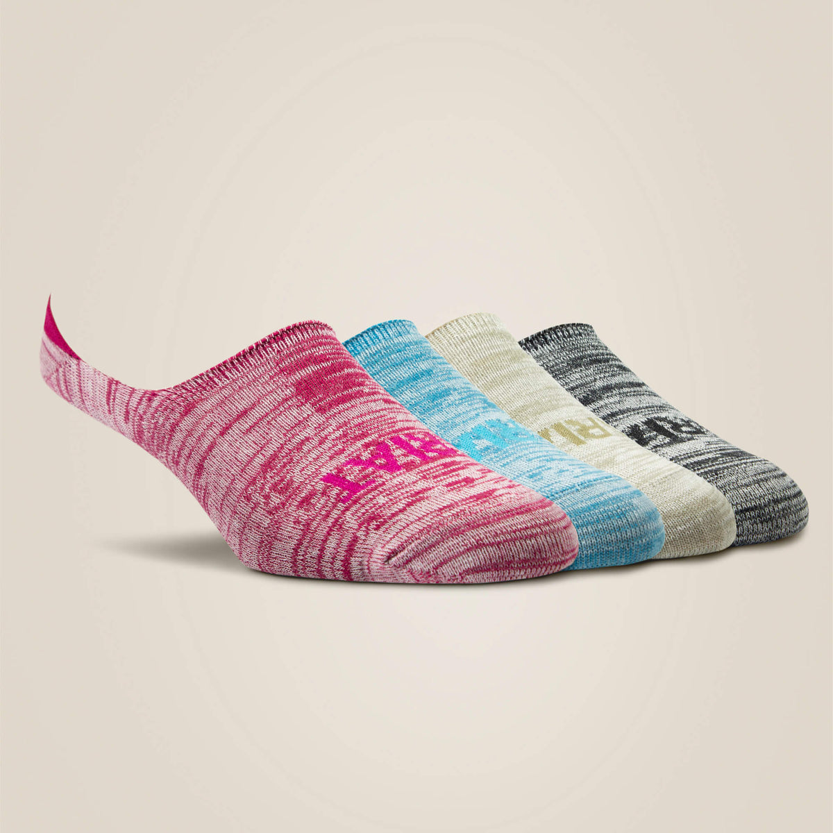 No Slip No Show Sock 4 Pair Multi Color Pack-Ariat