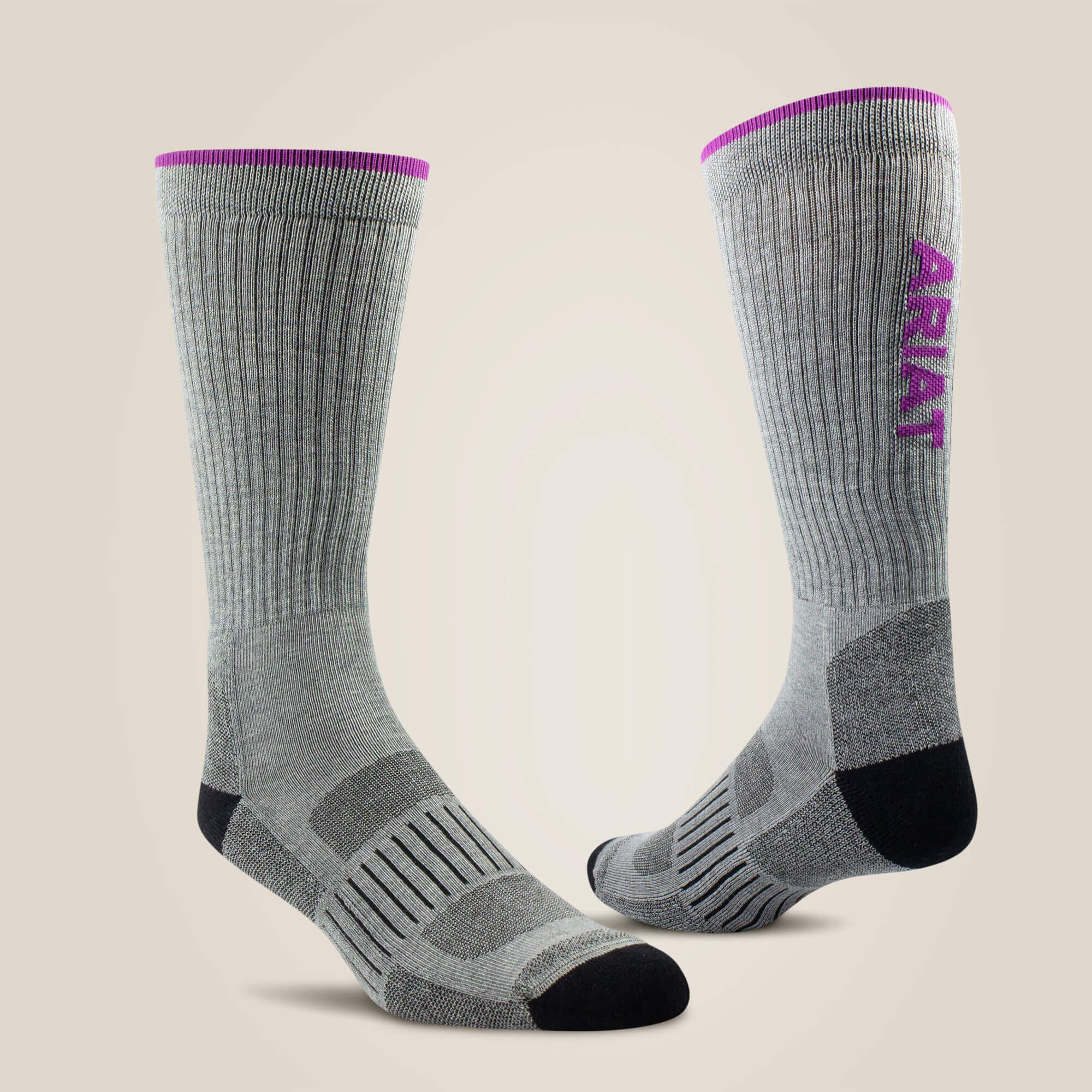 High Performance Crew Tek Work Sock 2 Pair Pack-Ariat