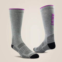 High Performance Crew Tek Work Sock 2 Pair Pack-Ariat