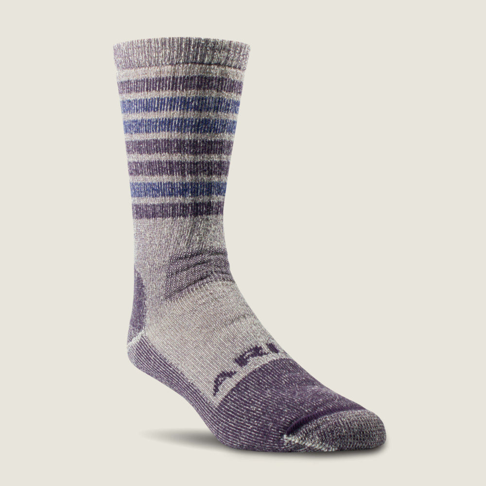 Midweight Merino Wool Blend Steel Toe Work Sock 2 Pair Multi Color Pack-Ariat